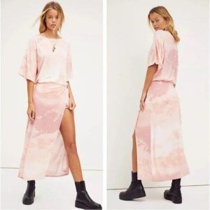 NWOT Free People Pink Earth Alyssa Wrap Maxi Dress - Large